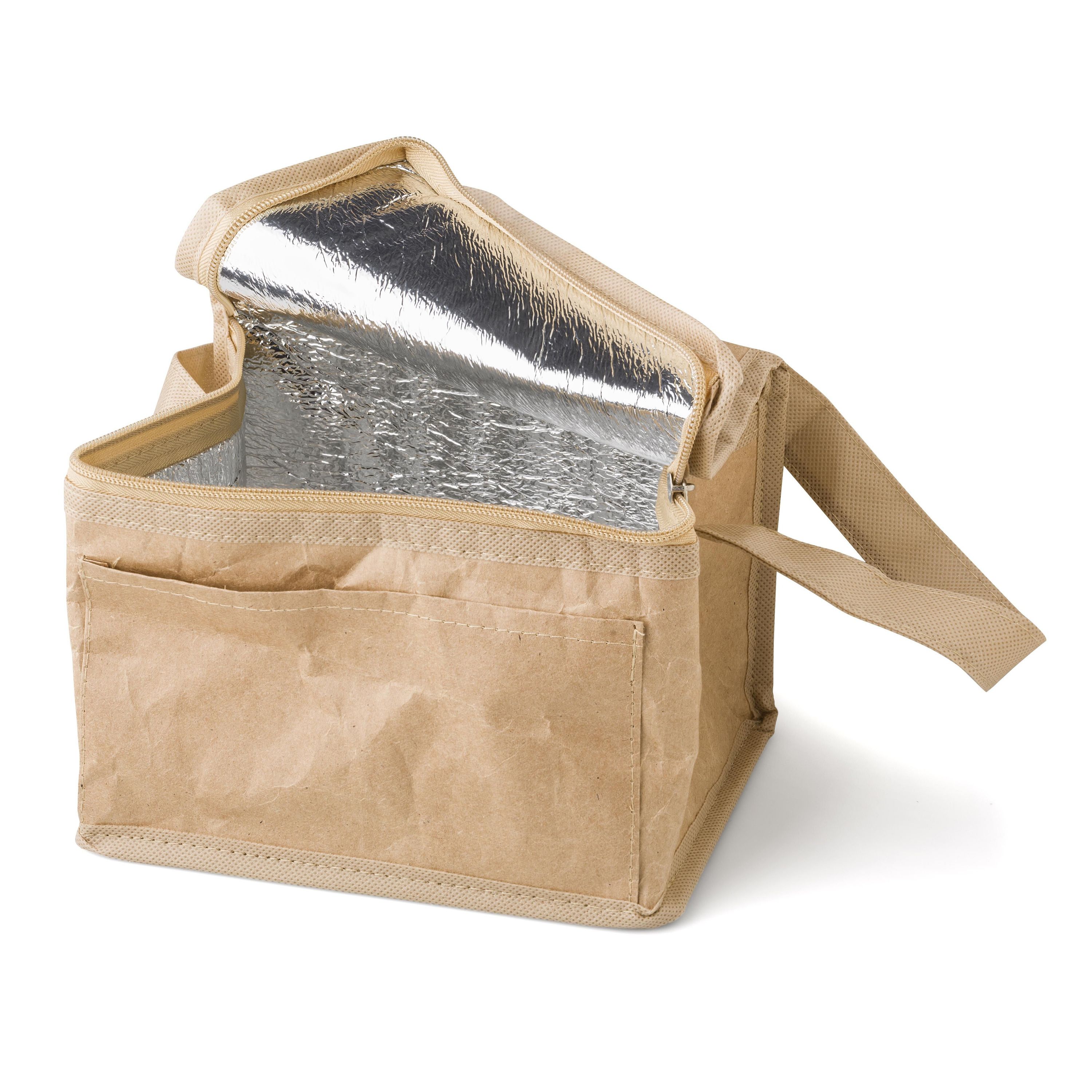 Papiergewebte Kühltasche Ollie - braun-631