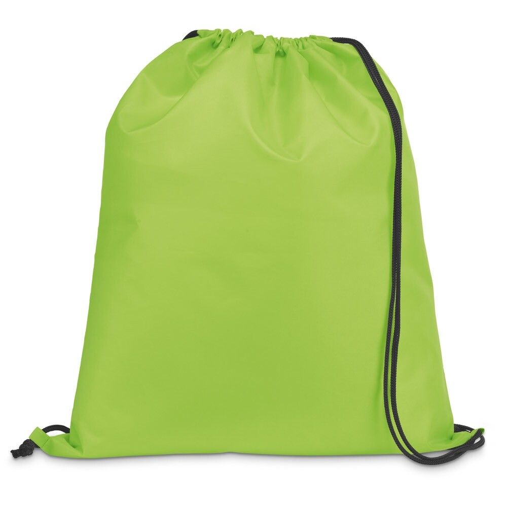 CARNABY 210D Rucksacktasche mit schwarzen Zugbändern - hellgrün-820