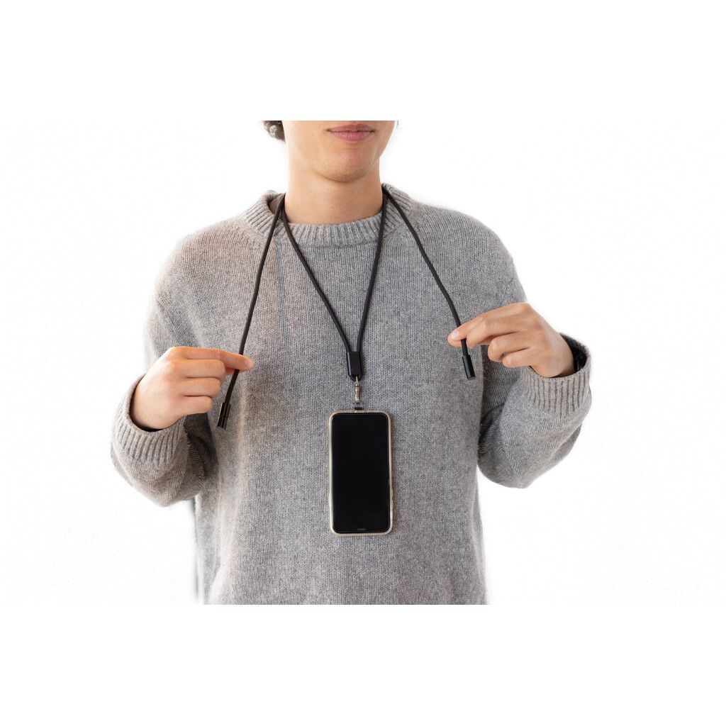 LoopAmp verstellbares 160cm 60W Telefonkabel aus RCS rPET - schwarz-751