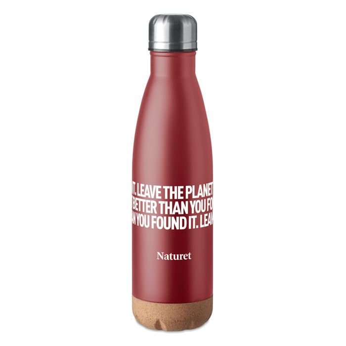 Doppelwandige Isolierflasche ASPEN CORK - bordeaux-746