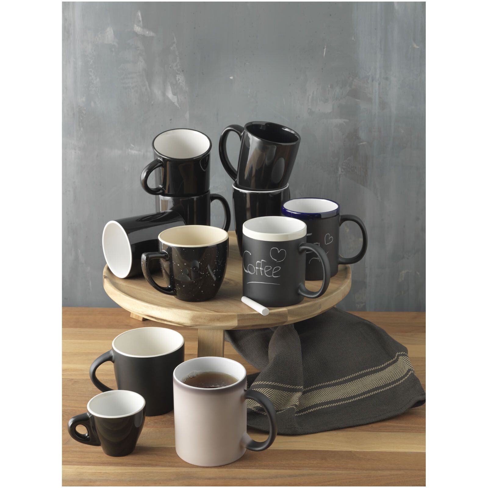 Chalk-write 330 ml Keramiktasse - weiss-558