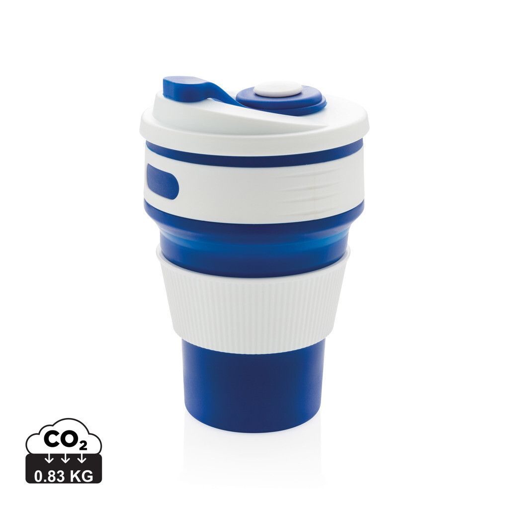 faltbarer Silikon-Becher - blau-930
