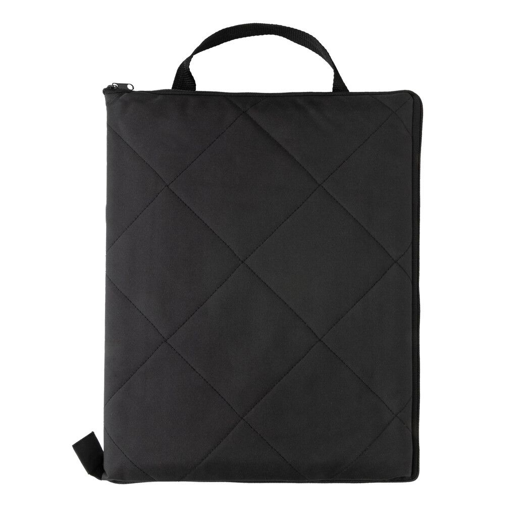 Impact Aware™ RPET faltbare, gesteppte Picknickdecke - schwarz-831