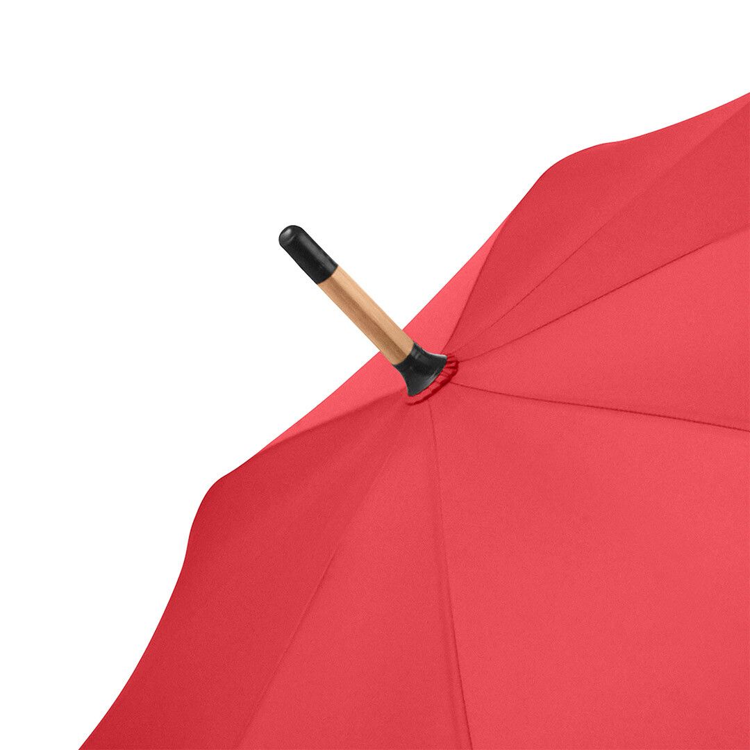AC-Midsize-Bambus-Stockschirm ÖkoBrella mit waterSAVE® Bezug Ø112 cm - rot-52