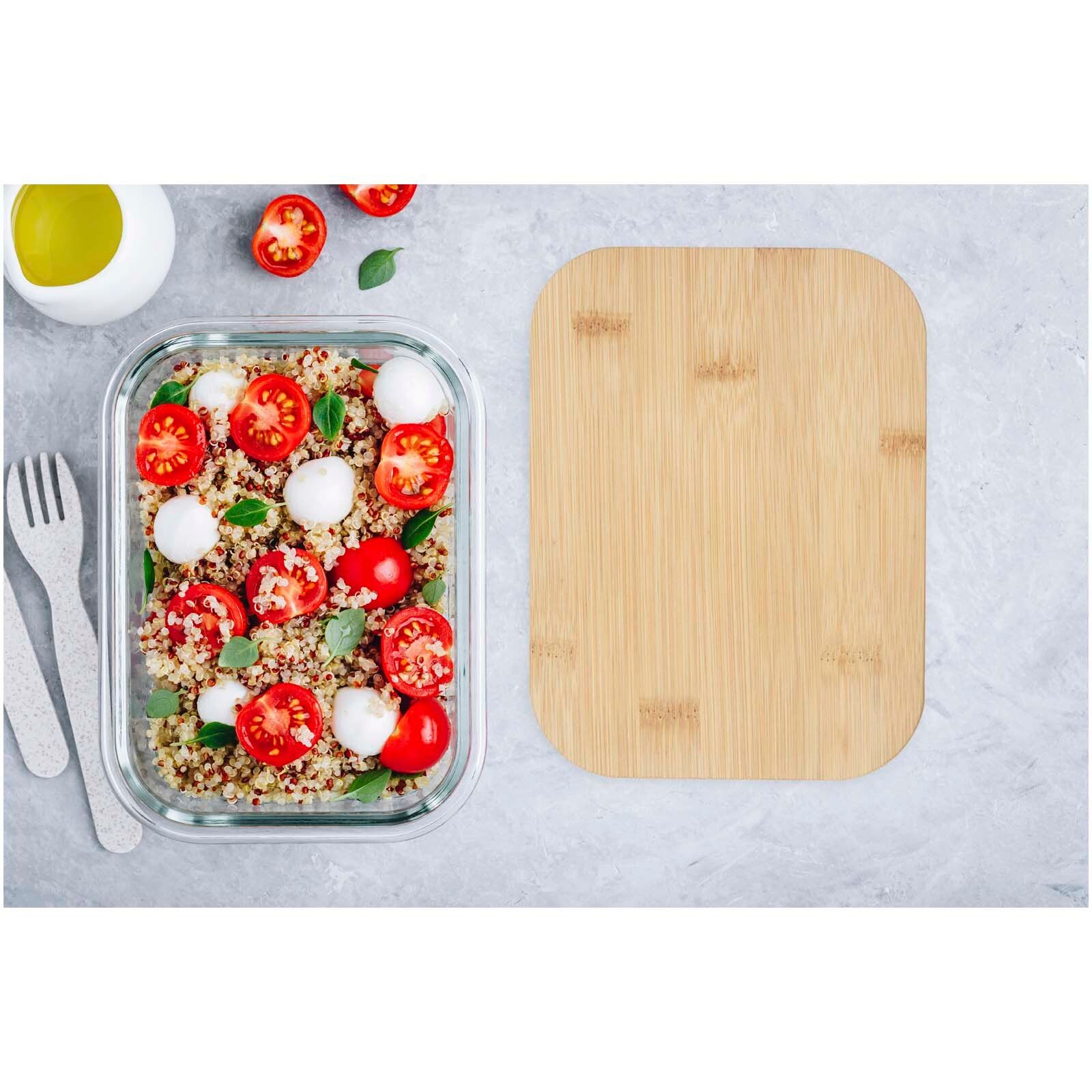 Roby 1000 ml Glas Lunchbox mit Bambusdeckel - ziegelstein-893