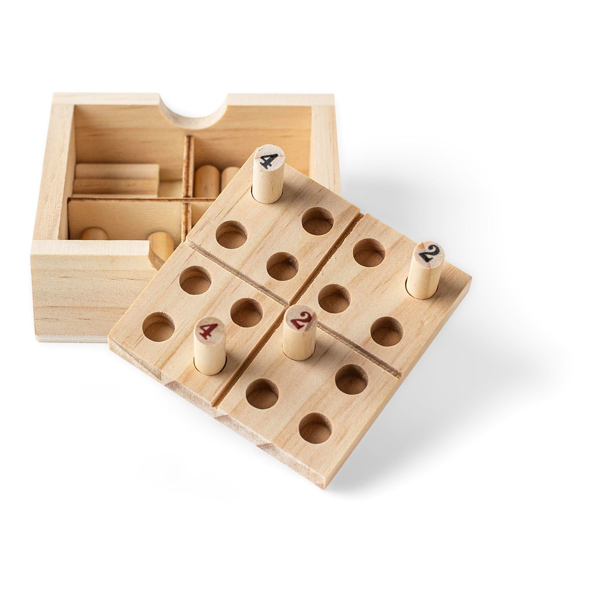Mini-Sudoku-Set aus Kiefernholz Kenza - braun-661