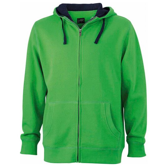 Men´s Lifestyle Zip-Hoody - dark orange - navy-658