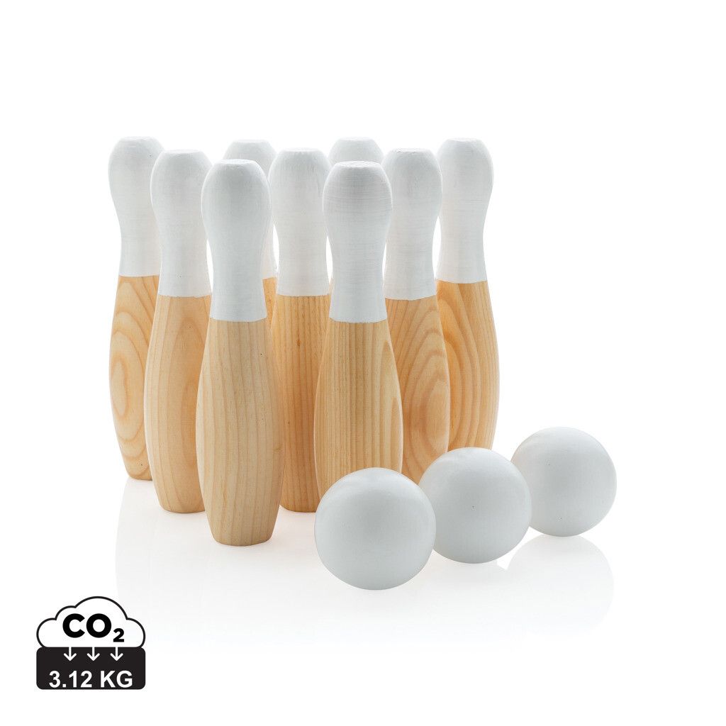Kegel-Set aus Holz - braun-807