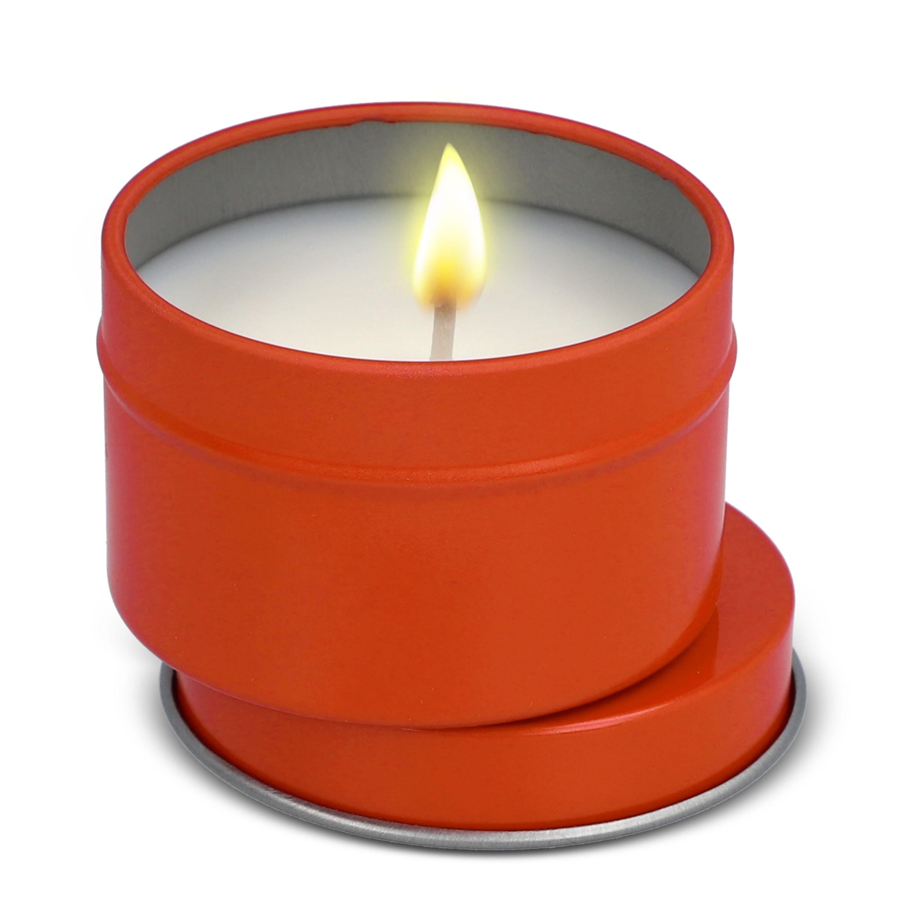 Dhyana-Duftkerze auf Pflanzenbasis in recycelter Dose - orange-264