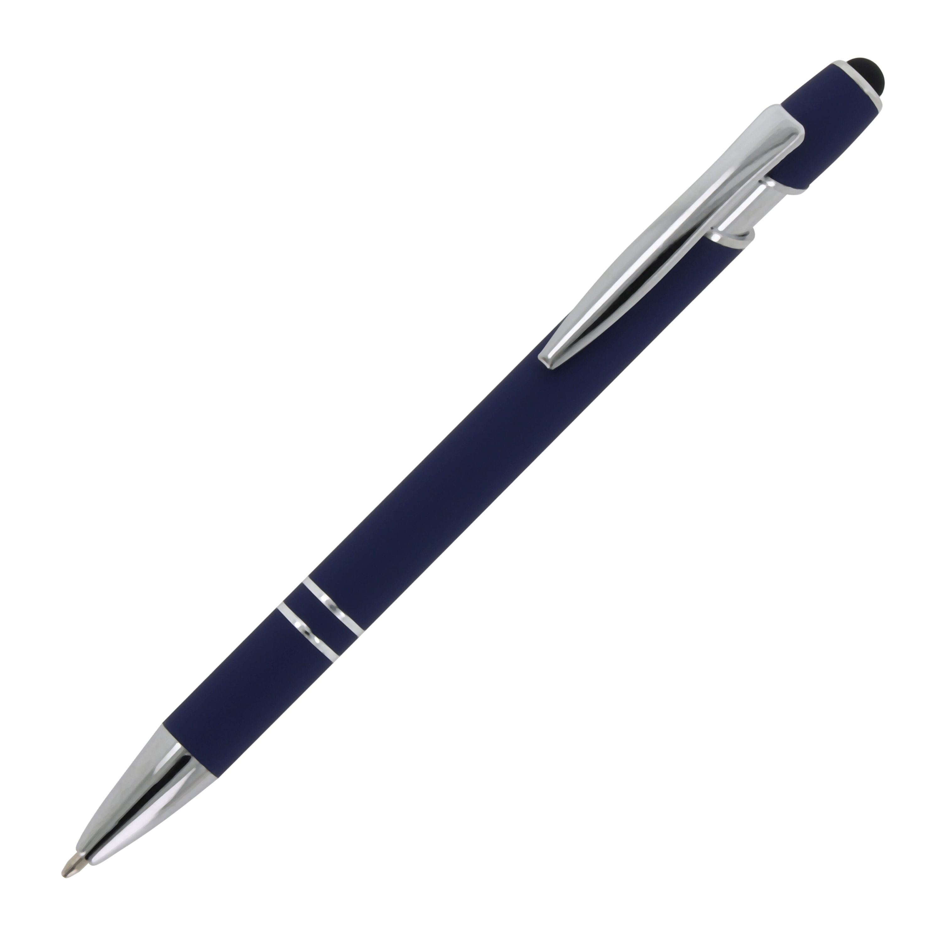 Kugelschreiber Paris Metall Soft Touch - dunkelblau-880