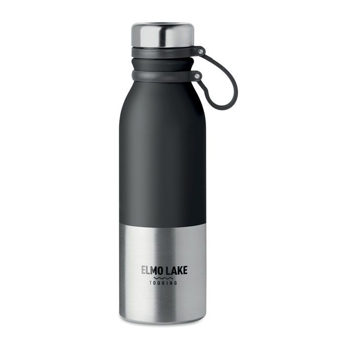 Doppelwandige Trinkflasche 600 ml ICELAND - schwarz-405