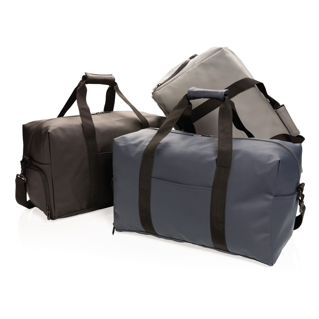 Schicke PU Wochenendtasche - schwarz-793