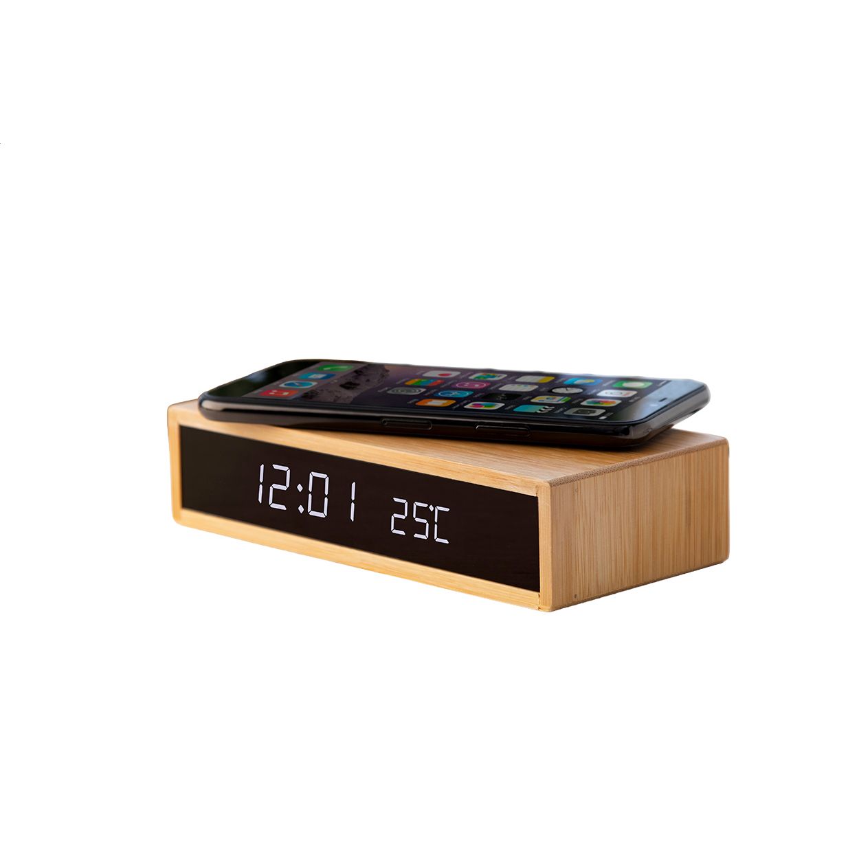 Wecker mit Wireless-Charger Molarm - natur-12