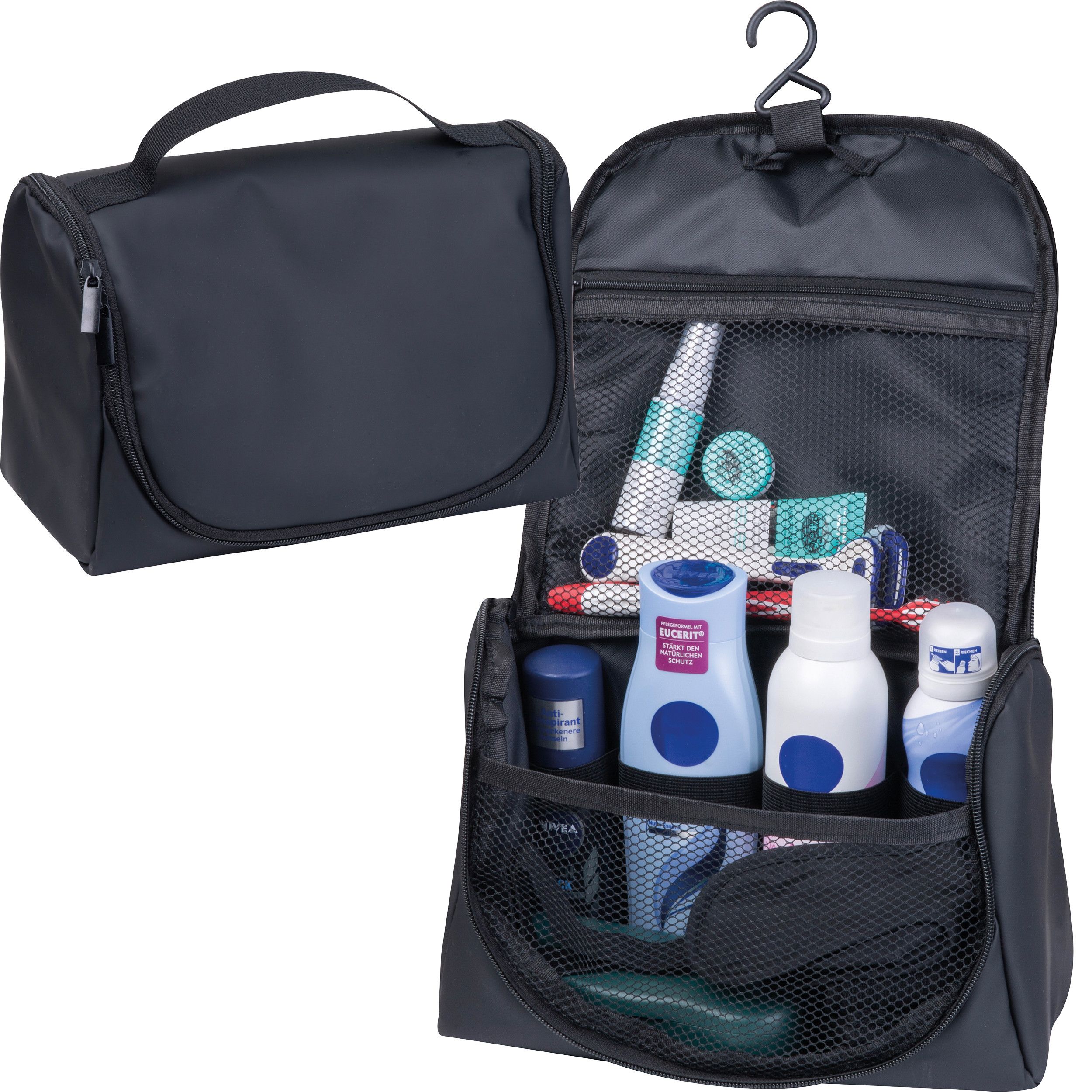 Kosmetiktasche mit Aufhängehaken NOAH - schwarz-977