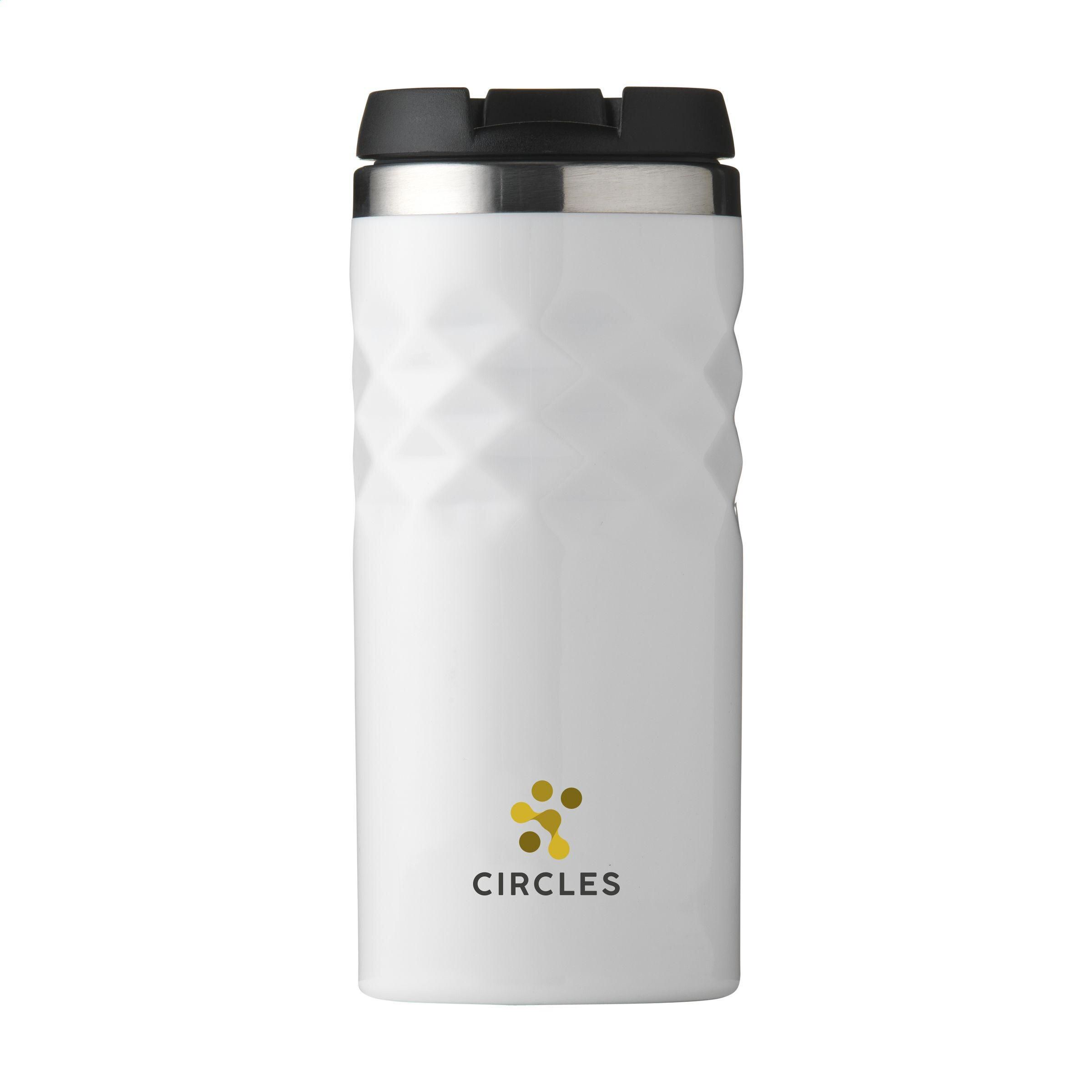 Geometric Mug RCS Recycled Steel 280 ml Thermobecher - weiß-502