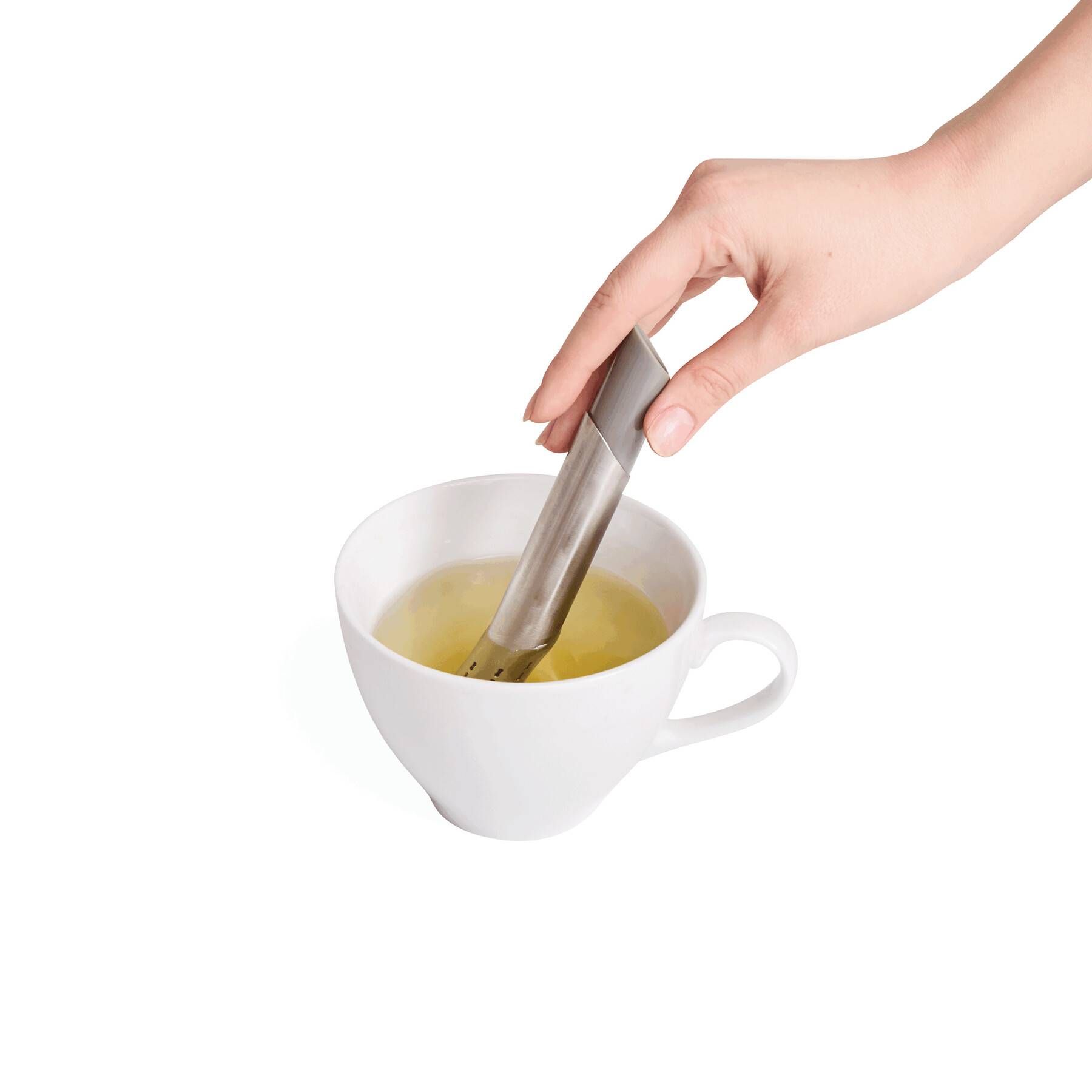 Teestab GREAT PLEASURE - grau - silber-639