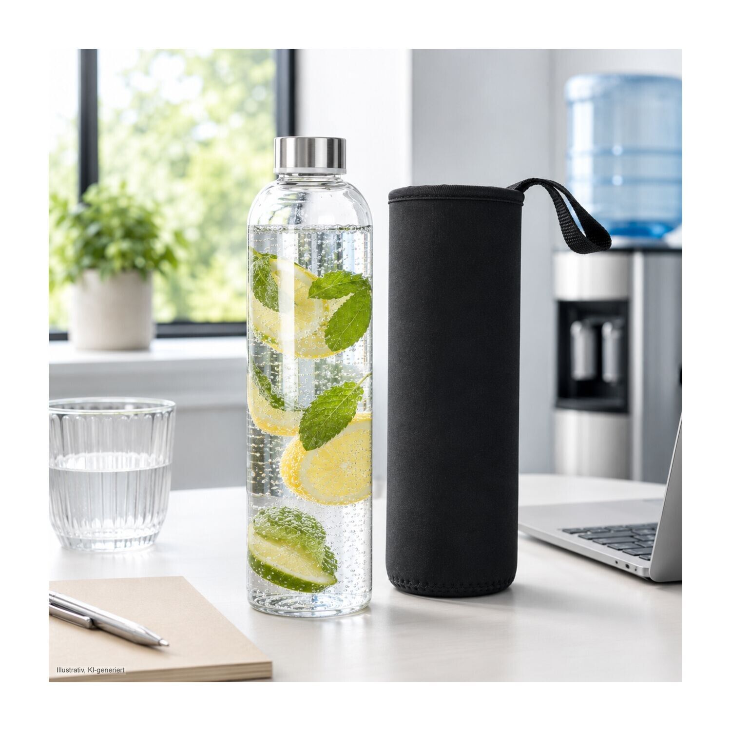 ROMINOX® Glaskaraffe Pura 1.000 ml, auch für Kohlensäure geeignet-447