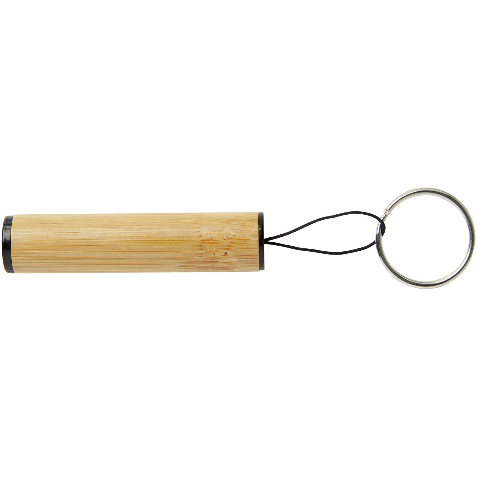 Cane Schlüsselring mit Licht, aus Bambus - natur-287