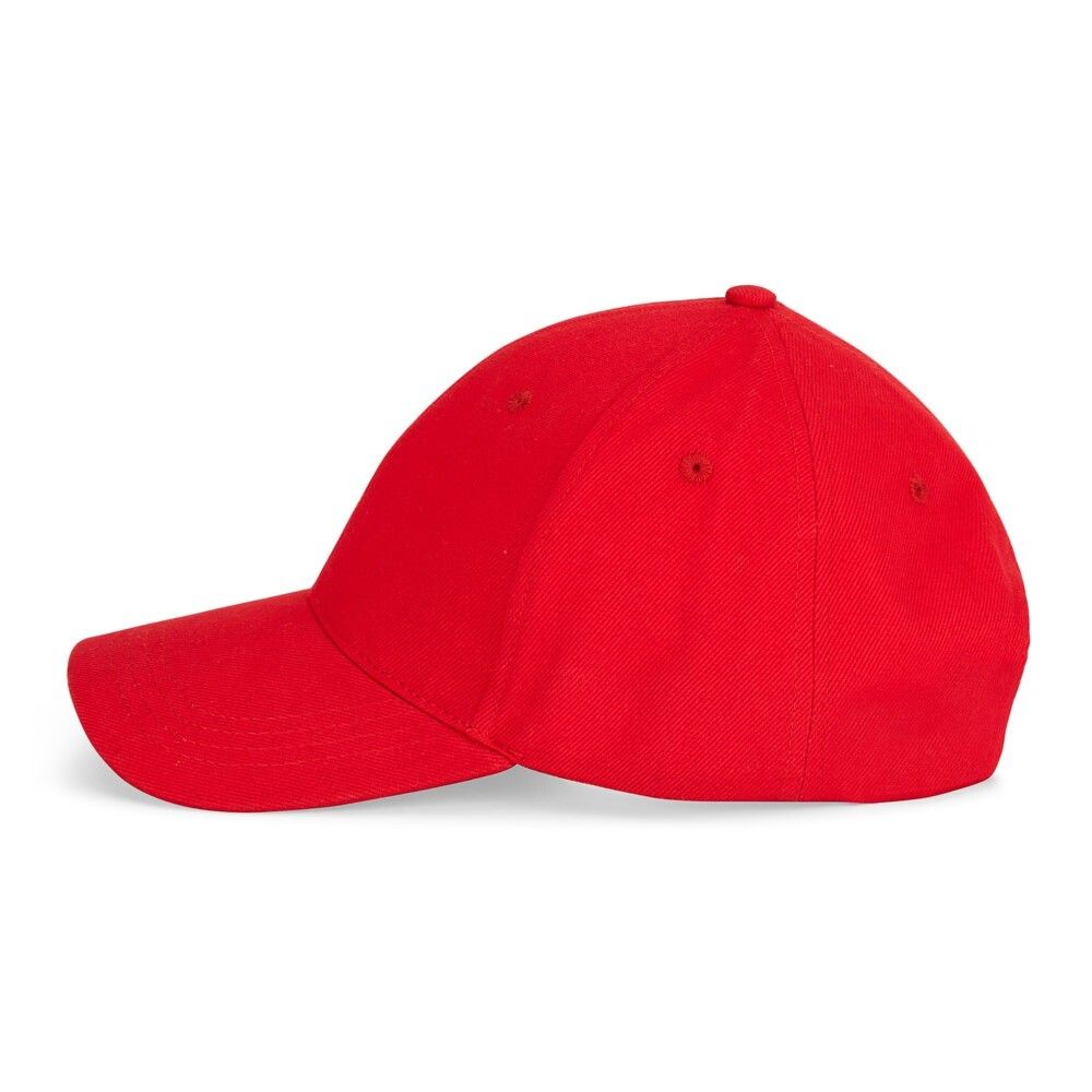 NATHAN Kappe aus 100 % Baumwolle (260 g/m²) mit 6 Paneelen - rot-416