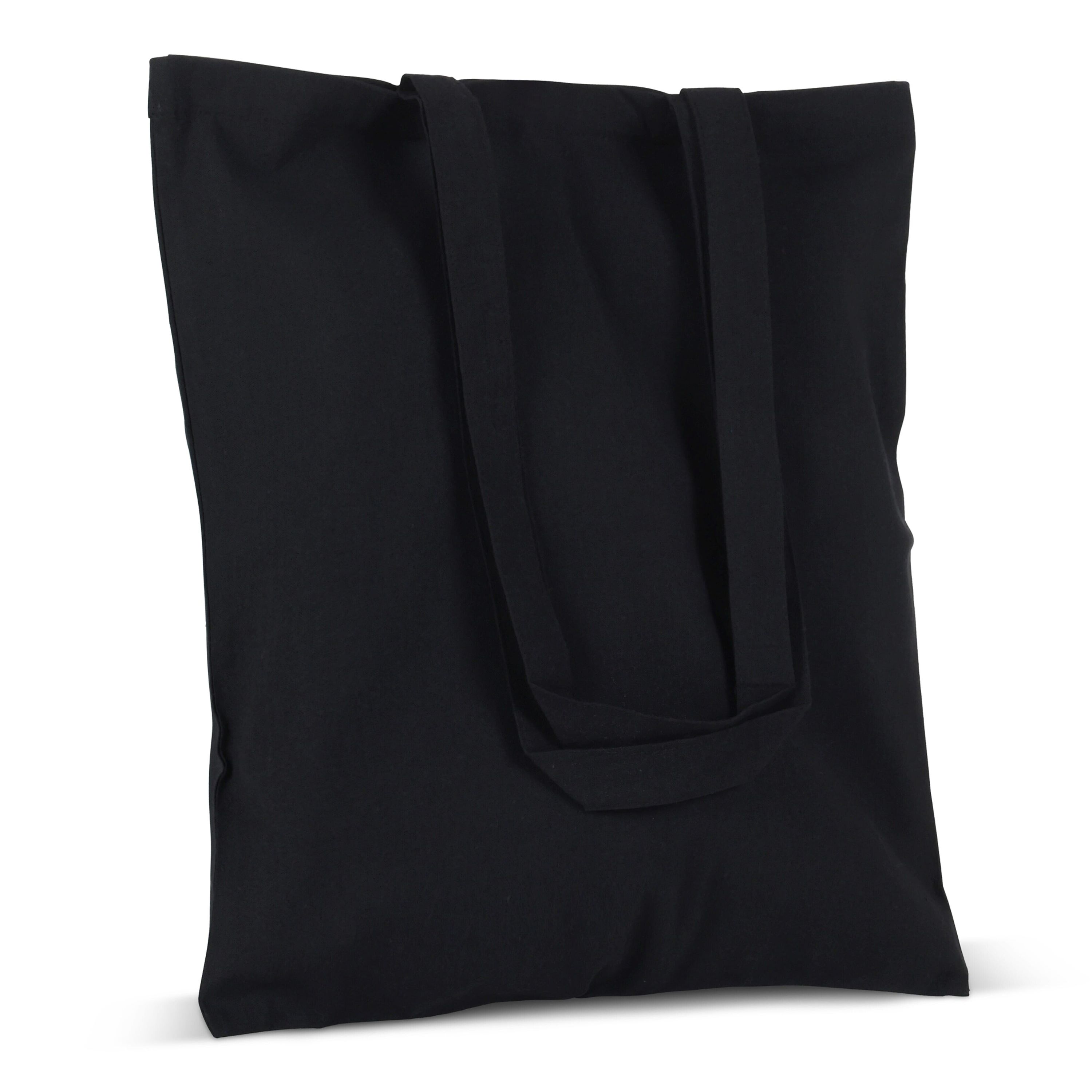 Tasche aus recycelter Baumwolle 140g/m² 38x42cm - schwarz-665