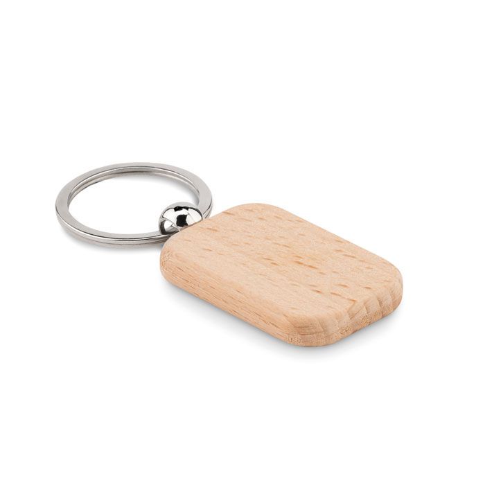 Schlüsselring Holz, eckig POTY WOOD - holz-144