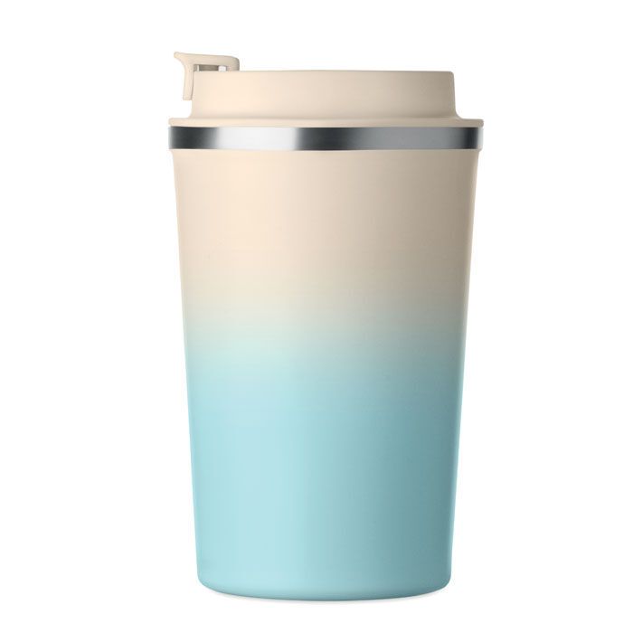 Doppelwandiger Becher 350 ml BRACE GRADIENT - babyblau-446