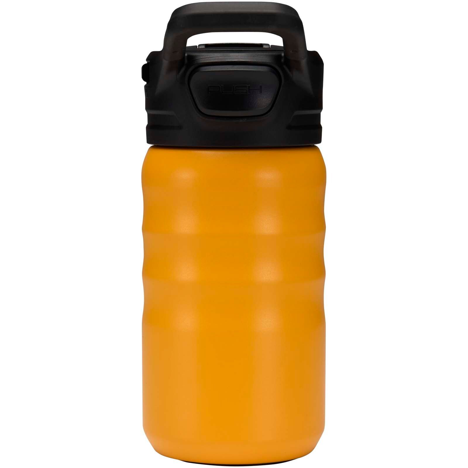 Knox 350 ml RCS Trinkflasche aus recyceltem, doppelwandigem Edelstahl mit Klappstrohhalm - gelb-996