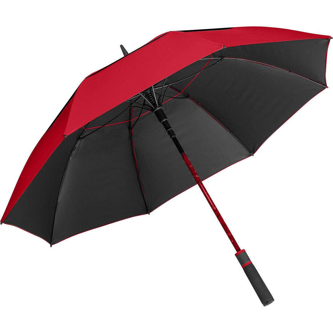 AC-Golf-/Gästeschirm FARE® Doubleface XL Vent mit waterSAVE® Bezug Ø130 cm - rot - schwarz-763