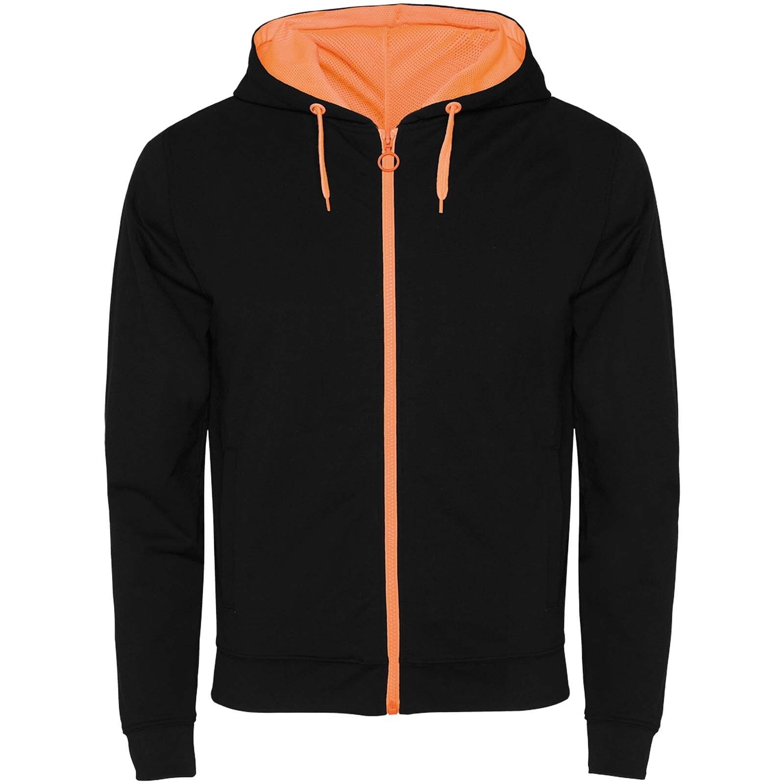 Fuji Kaputzensweatjacke  - schwarz -  fluororange - M-602