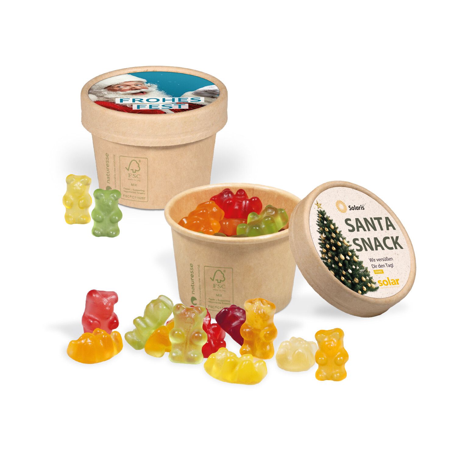 Werbe Fruchtgummi Paperbox mit Einleger-386