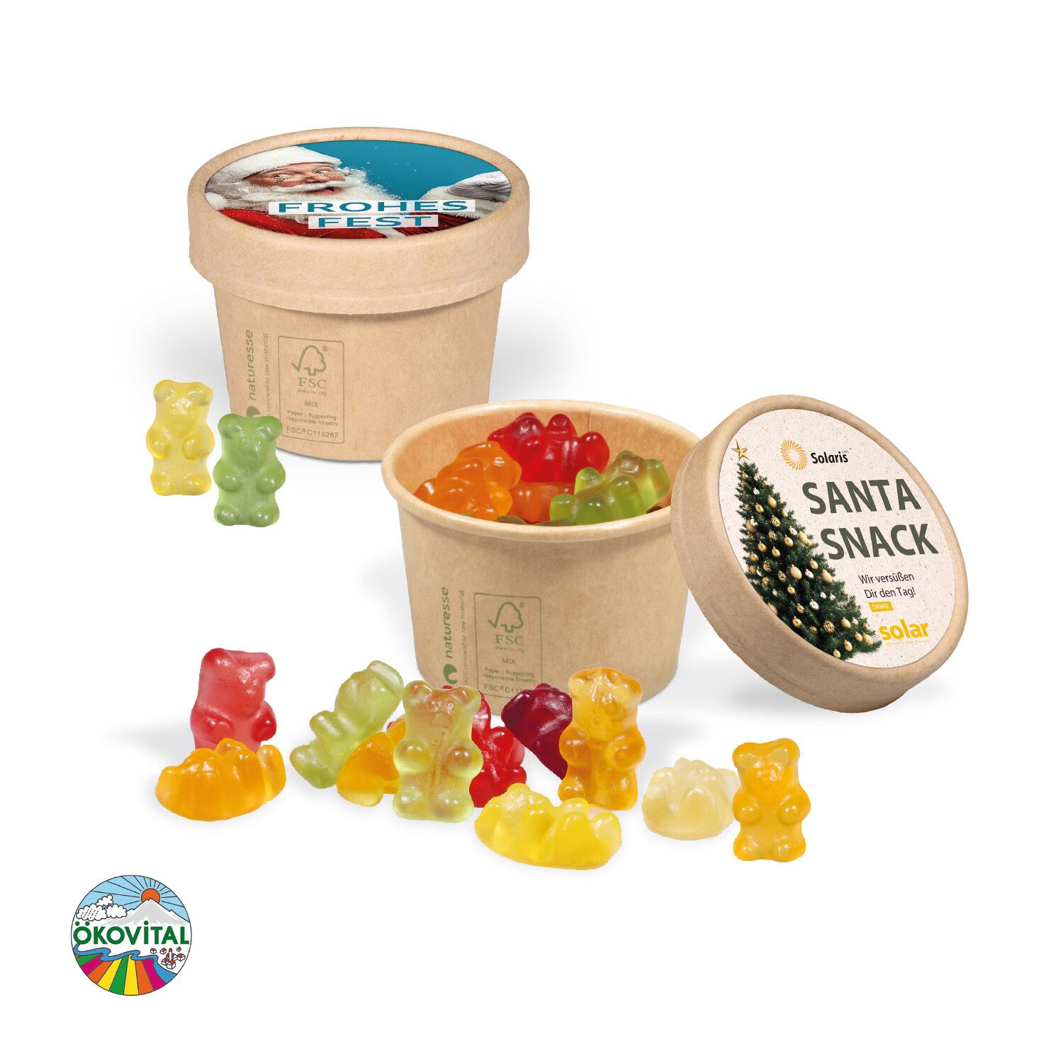 Werbe Fruchtgummi Paperbox mit Einleger-386