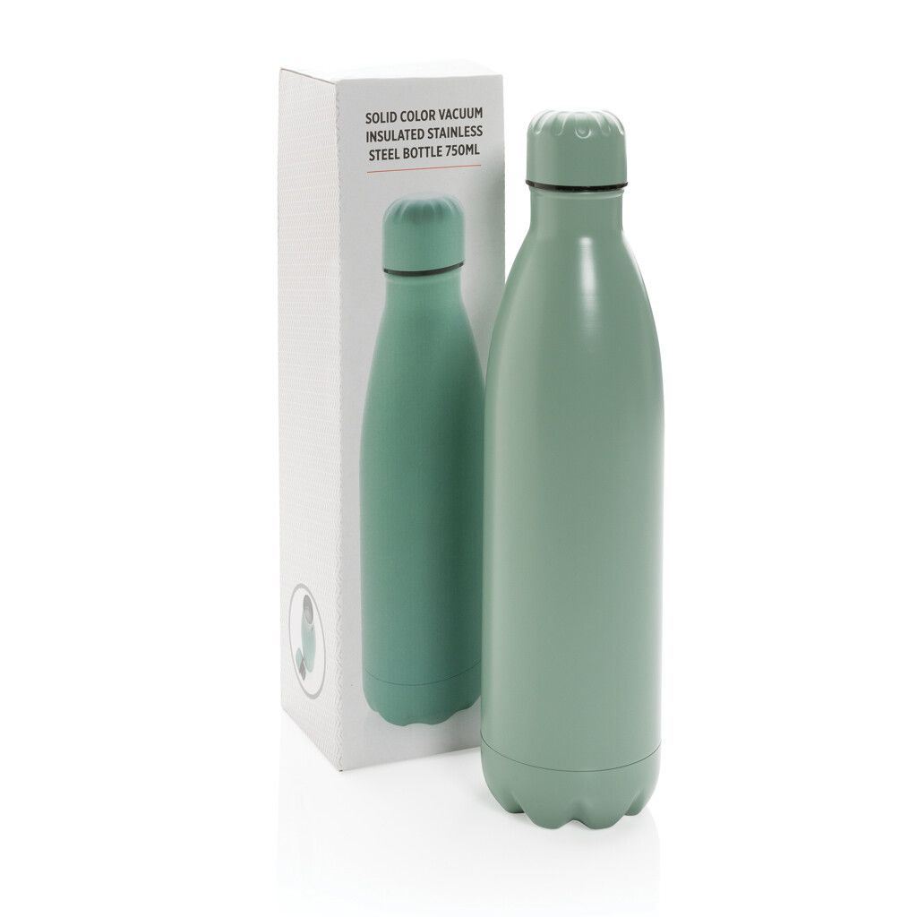 Solid Color Vakuum Stainless-Steel Flasche 750ml - grün-743