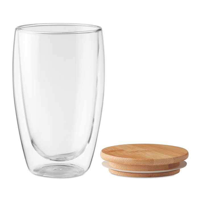 Doppelwandiges Glas 450 ml TIRANA LARGE - transparent-110
