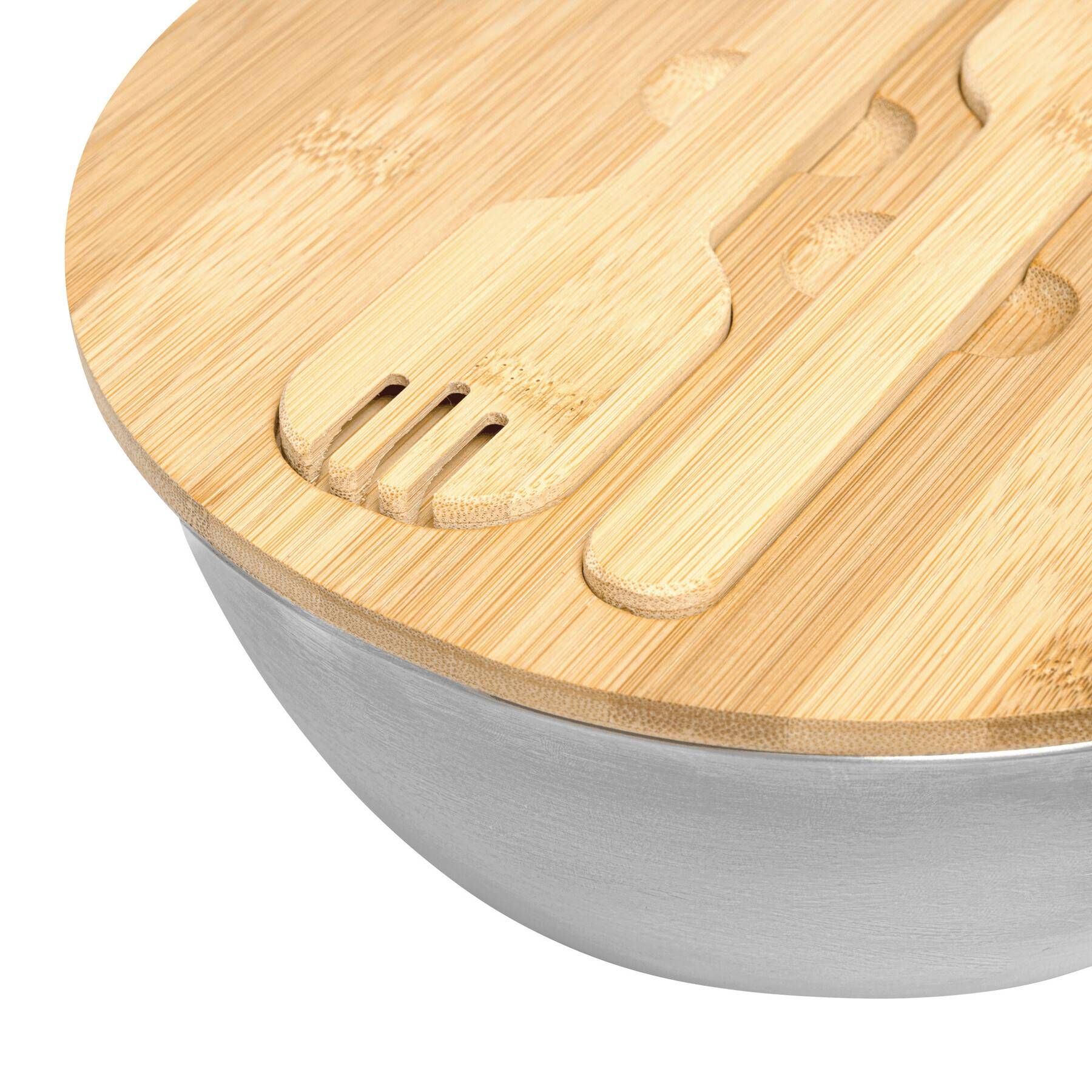 Salatschüssel EAT HEALTHY - braun - silber-344