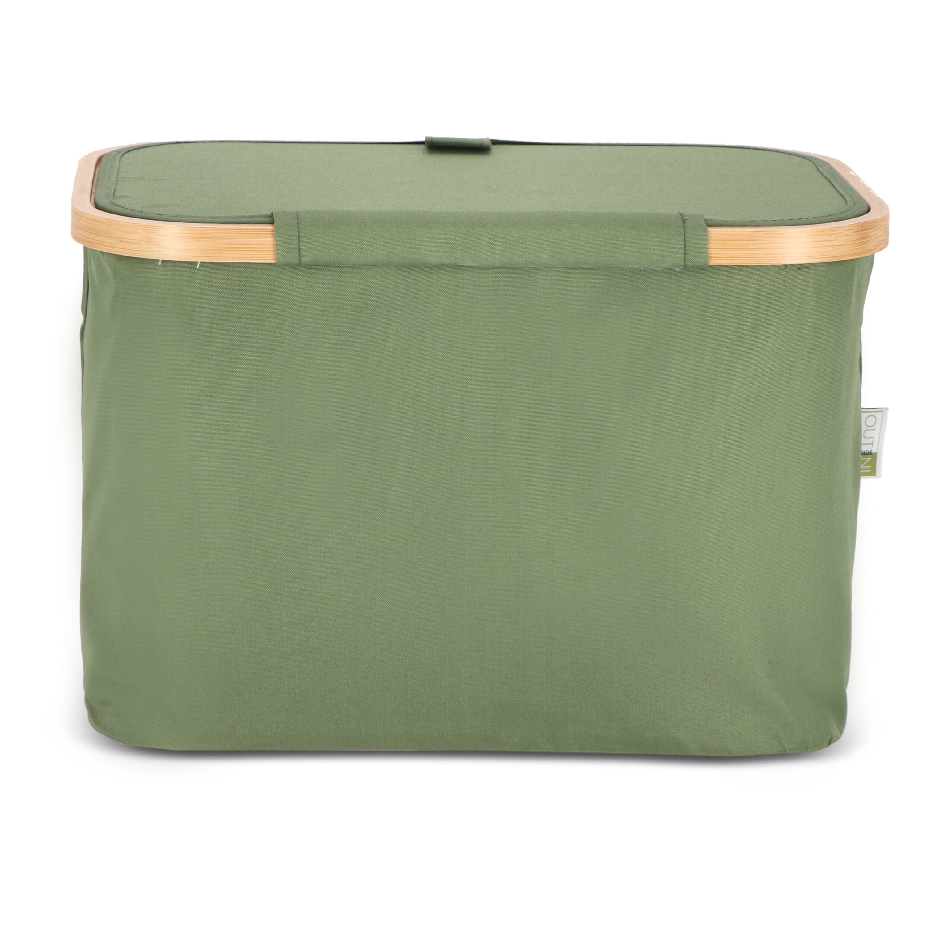 InSideOut faltbarer Korb mit Deckel Sogne 38 x 26 x 25cm rPET - olivgrün-261