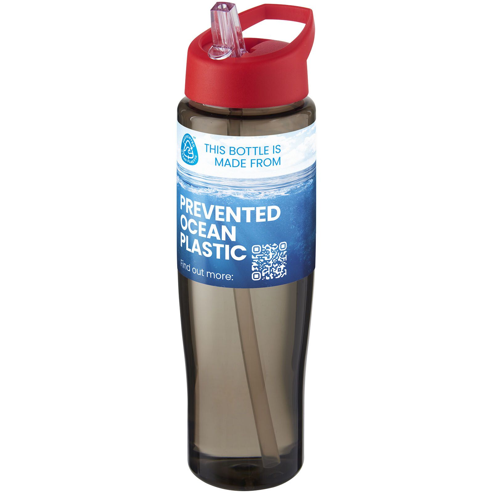 H2O Active Eco Tempo 700 ml Sportflasche mit Ausgussdeckel - rot -  kohle-234