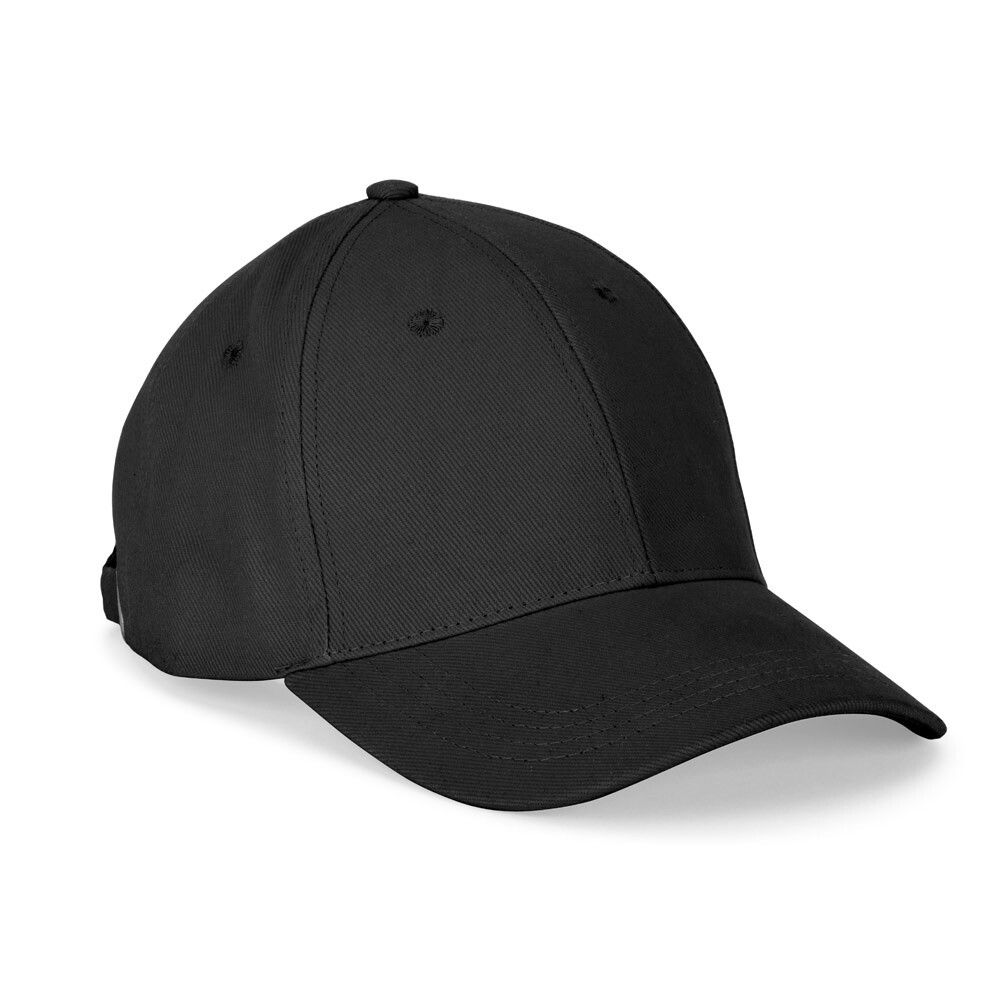 NATHAN Kappe aus 100 % Baumwolle (260 g/m²) mit 6 Paneelen - schwarz-292