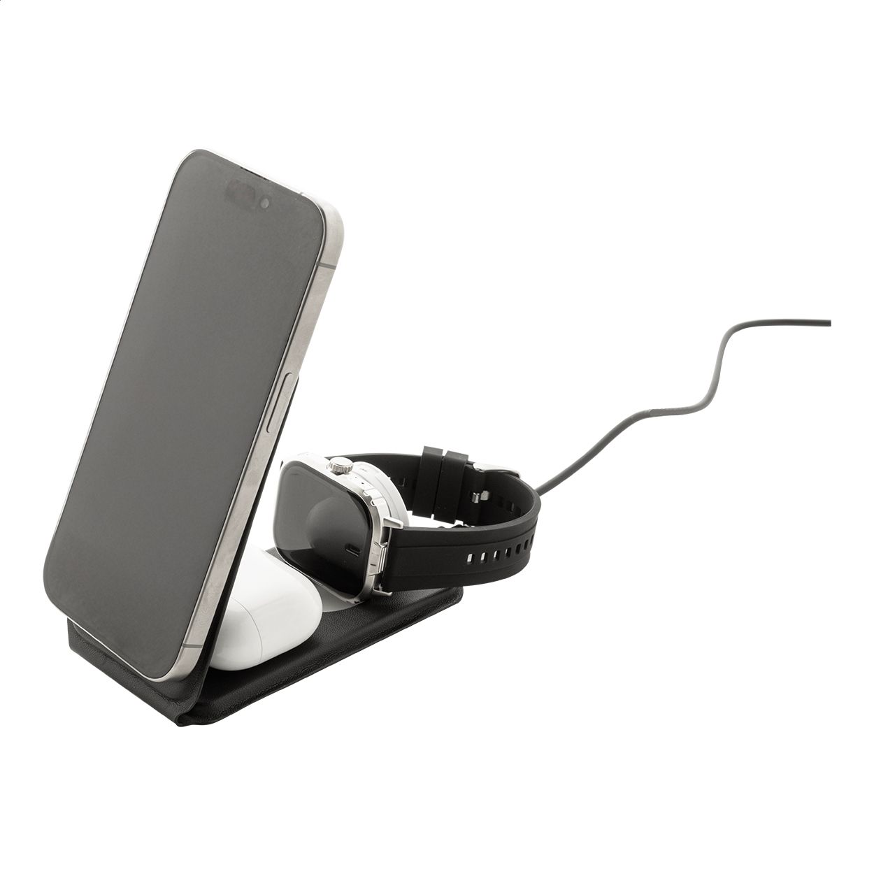 LuxCharge Stand Handyhalter mit kabellosem Ladegerät, RPU - schwarz-480
