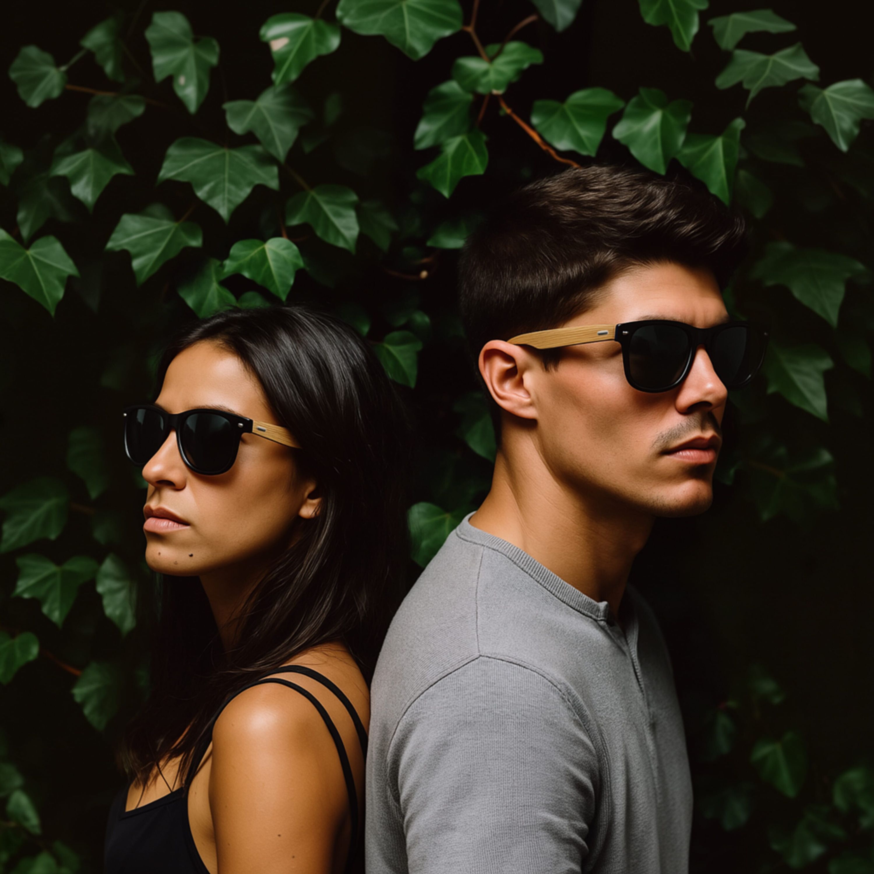 Justin RPC-Sonnenbrille mit Bambus UV400 - schwarz-54