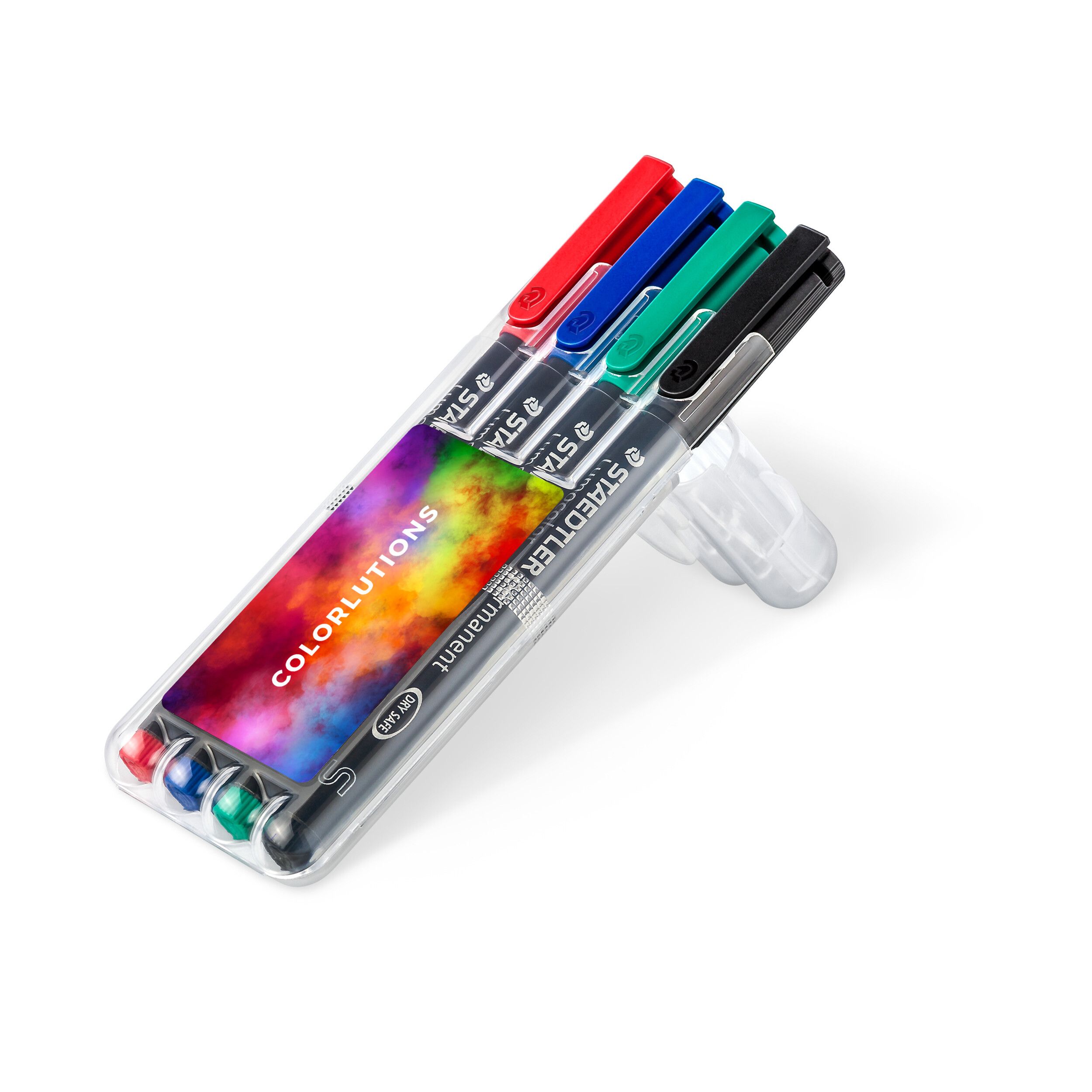 STAEDTLER Lumocolor permanent, Box mit 4 Stiften - transparent-69