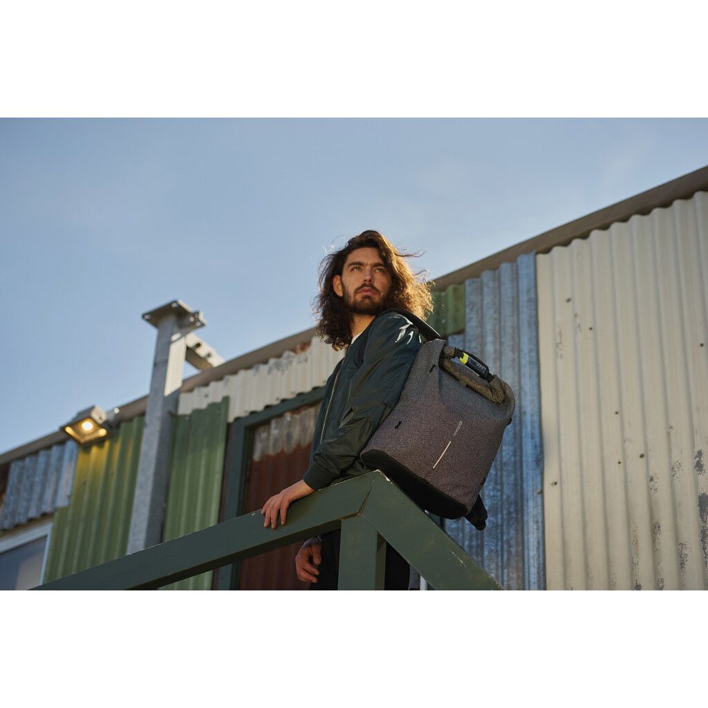 Urban schnitthemmender Anti-Diebstahl-Rucksack - grau-227