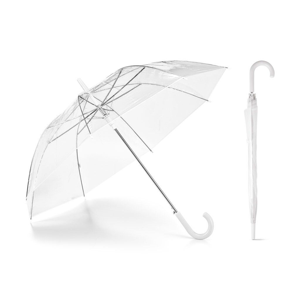 NICHOLAS Transparenter POE-Regenschirm mit automatischer Öffnung - weiß-206