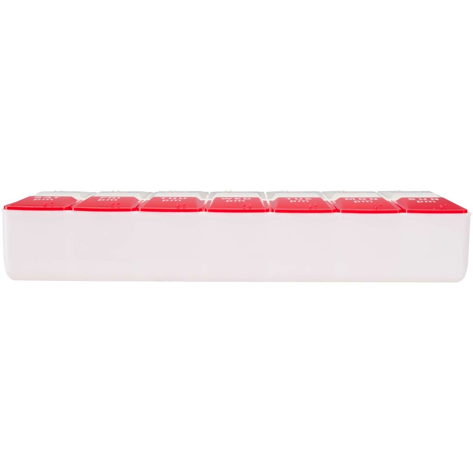 Cycle 7 Tage Tabletten Box für morgens und abends - rot-204