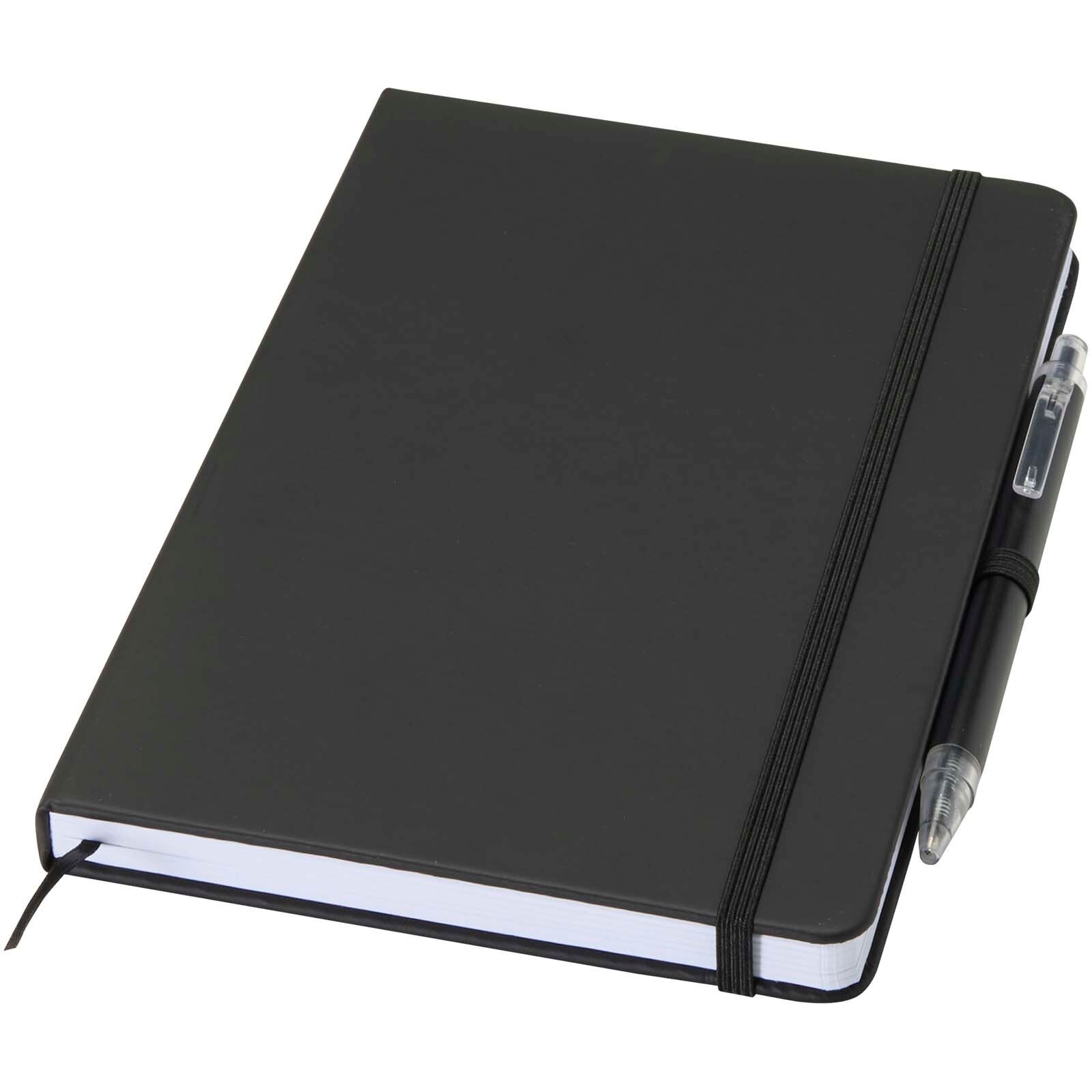 Spectrum Set A5 Hardcover Notizbuch aus Recyclingpapier und einem Kugelschreiber - schwarz-744