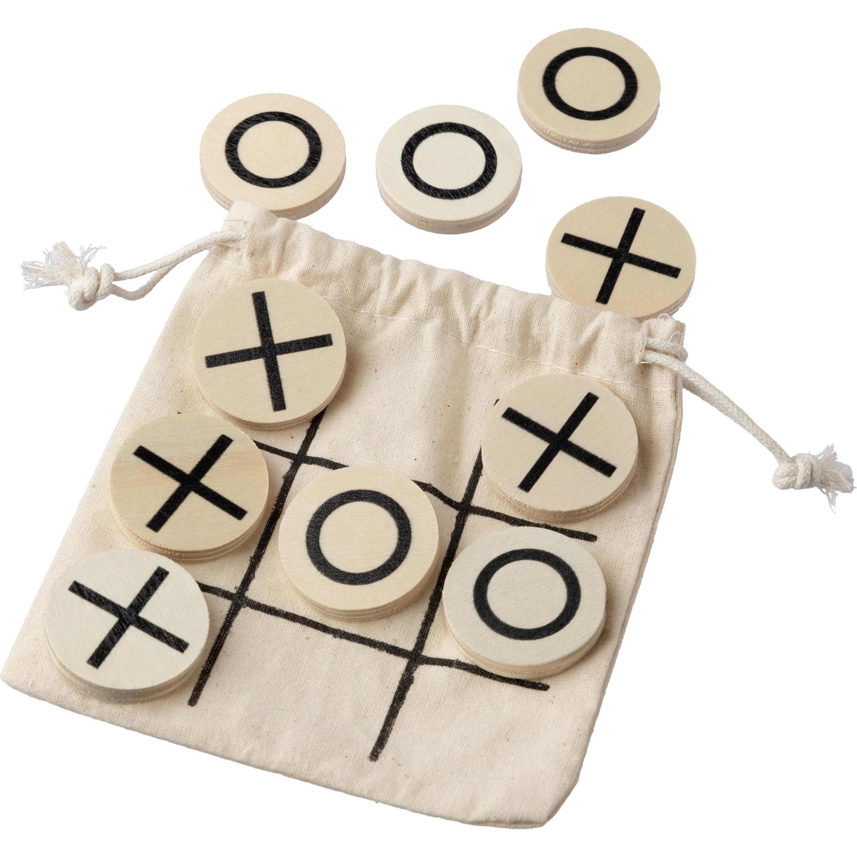 Natürliches Holz-Tic-Tac-Toe-Spiel Waltraud  - khaki-979