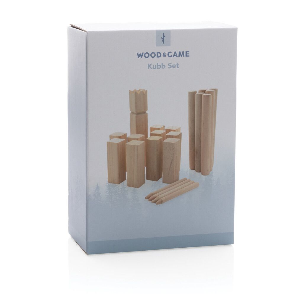 Kubb Outdoor Wurfspiel aus Holz - braun-448