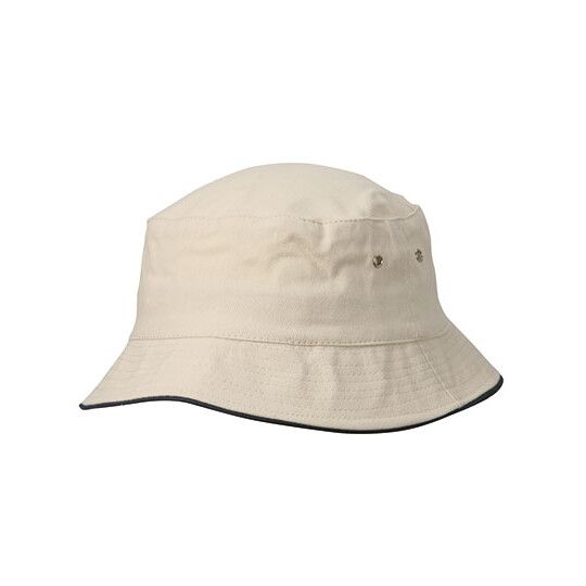 Fisherman Piping Hat - natural - navy-656
