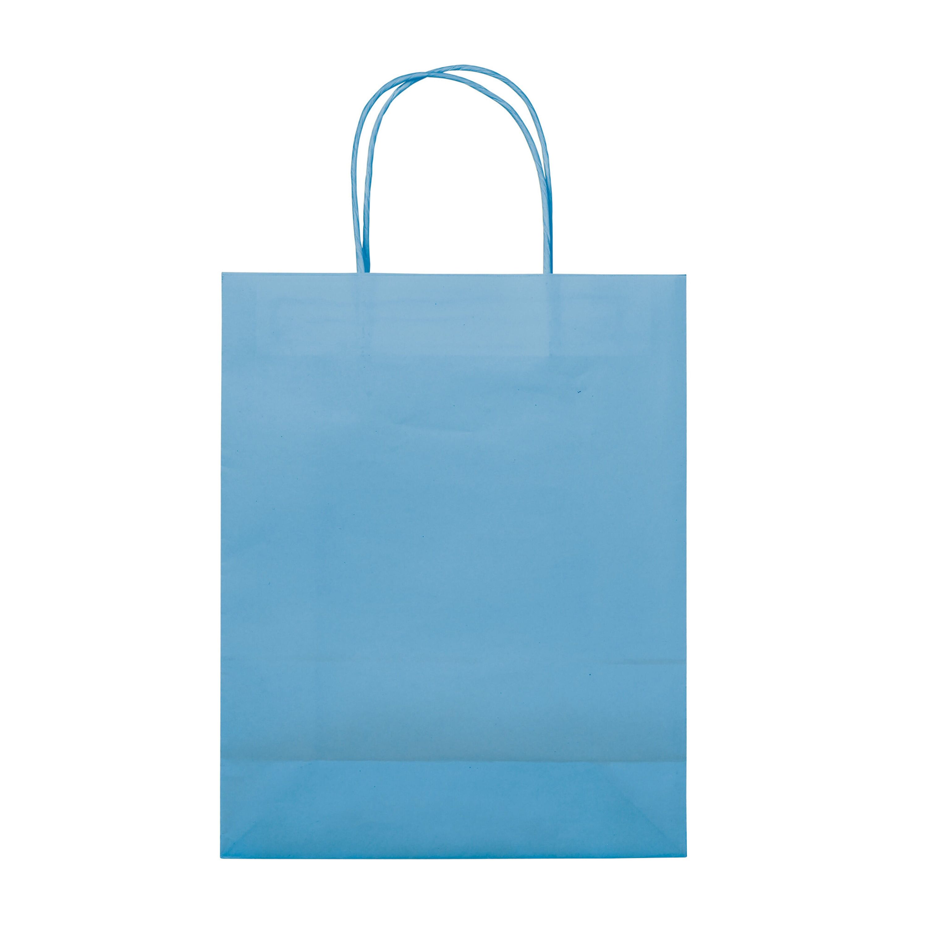 Mittlere Papiertasche im Look 120g/m² - hellblau-874