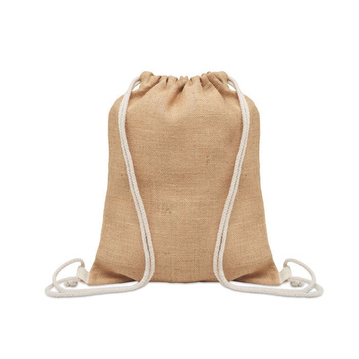 Jute Beutel mit Kordelzug FUKURO - beige-806