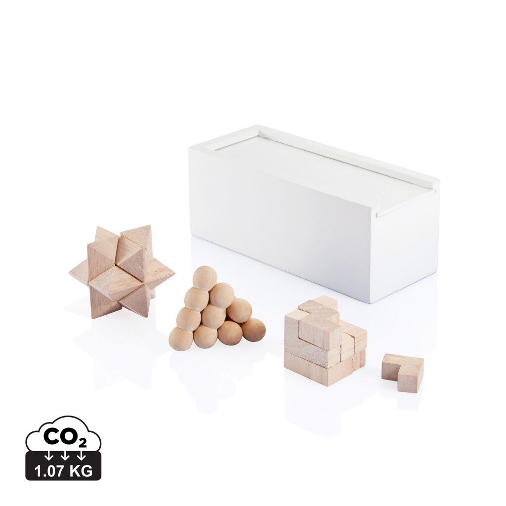 3-tlg. Denkspiel Set - weiß-509
